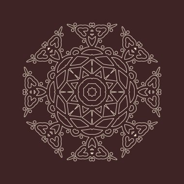 Büyük güzel mandala 'nın güzel çizimi, izole tasarım. 