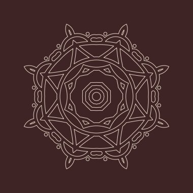 Hindistan 'ın güzel klasik dairesel modeli, mükemmel vektör illüstrasyon vektörü