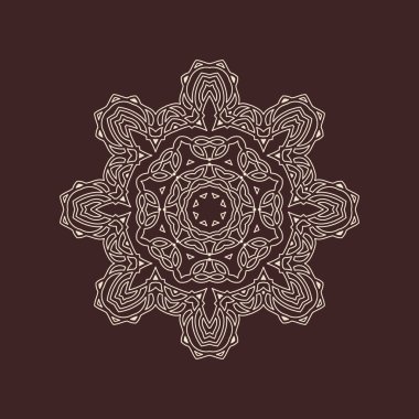 Büyük güzel mandala 'nın güzel çizimi, izole tasarım. 