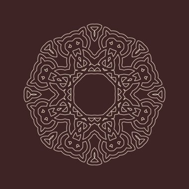 Hindistan 'ın güzel klasik dairesel modeli, mükemmel vektör illüstrasyon vektörü