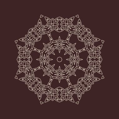 Hindistan 'ın güzel klasik dairesel modeli, mükemmel vektör illüstrasyon vektörü