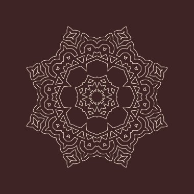 Büyük güzel mandala 'nın güzel çizimi, izole tasarım. 