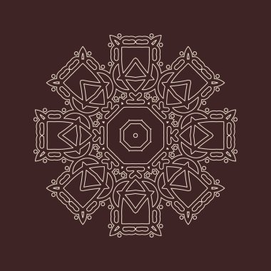 Büyük güzel mandala 'nın güzel çizimi, izole tasarım. 