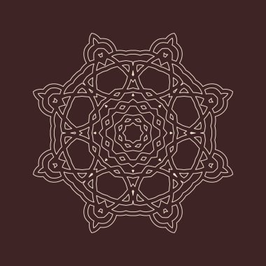 Hindistan 'ın güzel klasik dairesel modeli, mükemmel vektör illüstrasyon vektörü