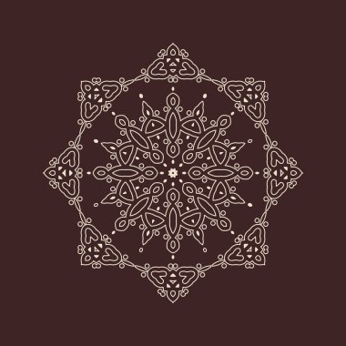 Hindistan 'ın güzel klasik dairesel modeli, mükemmel vektör illüstrasyon vektörü