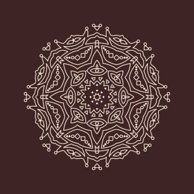 Hindistan 'ın güzel klasik dairesel modeli, mükemmel vektör illüstrasyon vektörü