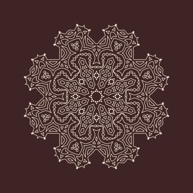 Büyük güzel mandala 'nın güzel çizimi, izole tasarım. 