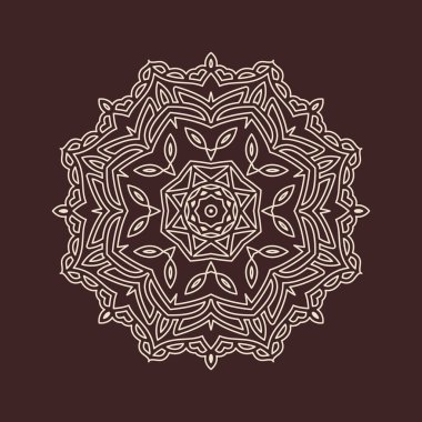 Büyük güzel mandala 'nın güzel çizimi, izole tasarım. 
