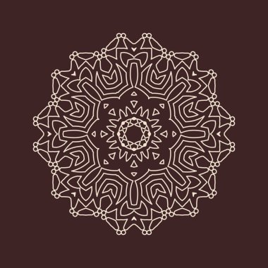 Hindistan 'ın güzel klasik dairesel modeli, mükemmel vektör illüstrasyon vektörü