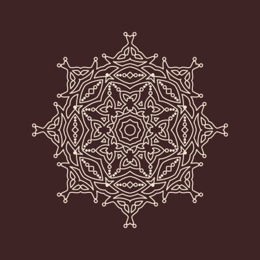 Hindistan 'ın güzel klasik dairesel modeli, mükemmel vektör illüstrasyon vektörü