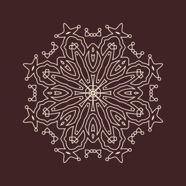 Büyük güzel mandala 'nın güzel çizimi, izole tasarım. 