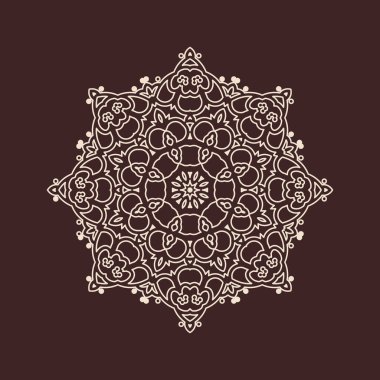 Büyük güzel mandala 'nın güzel çizimi, izole tasarım. 