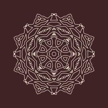 Hindistan 'ın güzel klasik dairesel modeli, mükemmel vektör illüstrasyon vektörü