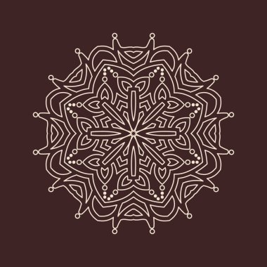 Büyük güzel mandala 'nın güzel çizimi, izole tasarım. 