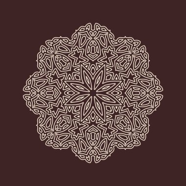 Hindistan 'ın güzel klasik dairesel modeli, mükemmel vektör illüstrasyon vektörü