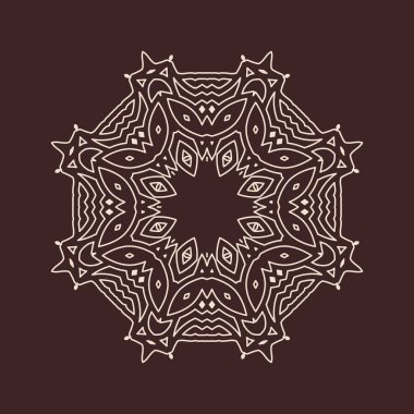 Hindistan 'ın güzel klasik dairesel modeli, mükemmel vektör illüstrasyon vektörü