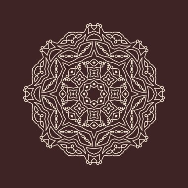 Büyük güzel mandala 'nın güzel çizimi, izole tasarım. 