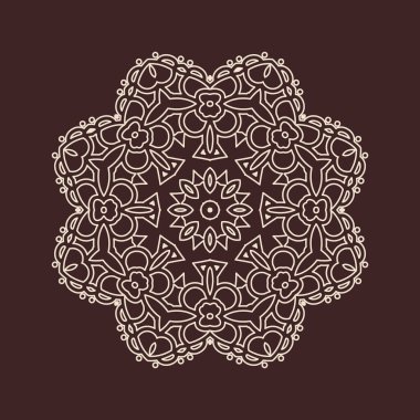 Hindistan 'ın güzel klasik dairesel modeli, mükemmel vektör illüstrasyon vektörü