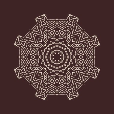 Hindistan 'ın güzel klasik dairesel modeli, mükemmel vektör illüstrasyon vektörü