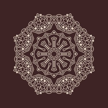 Hindistan 'ın güzel klasik dairesel modeli, mükemmel vektör illüstrasyon vektörü