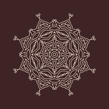 Büyük güzel mandala 'nın güzel çizimi, izole tasarım. 