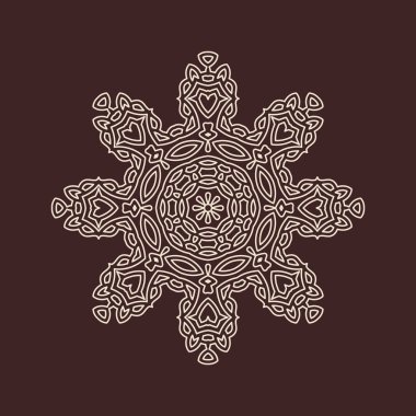 Büyük güzel mandala 'nın güzel çizimi, izole tasarım. 