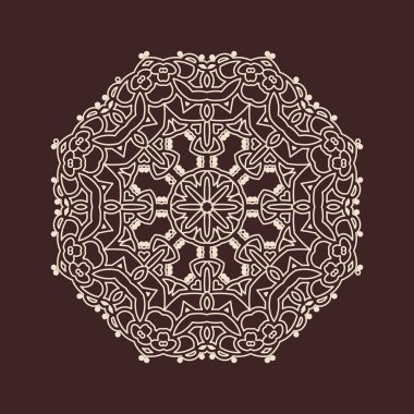 Büyük güzel mandala 'nın güzel çizimi, izole tasarım. 