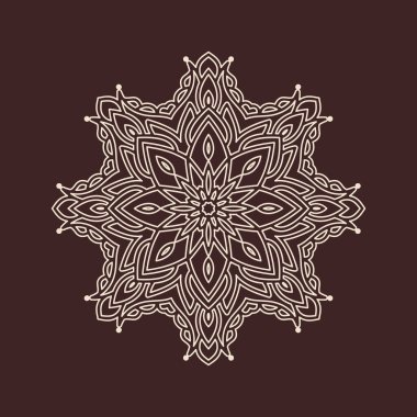 Hindistan 'ın güzel klasik dairesel modeli, mükemmel vektör illüstrasyon vektörü