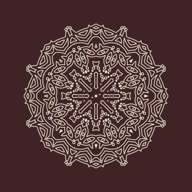 Hindistan 'ın güzel klasik dairesel modeli, mükemmel vektör illüstrasyon vektörü