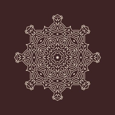 Büyük güzel mandala 'nın güzel çizimi, izole tasarım. 