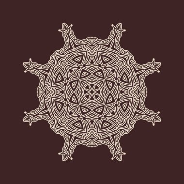 Büyük güzel mandala 'nın güzel çizimi, izole tasarım. 