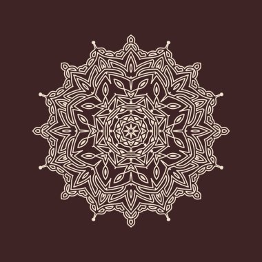 Büyük güzel mandala 'nın güzel çizimi, izole tasarım. 