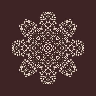 Hindistan 'ın güzel klasik dairesel modeli, mükemmel vektör illüstrasyon vektörü