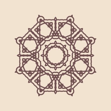 Hindistan 'ın güzel klasik dairesel modeli, mükemmel vektör illüstrasyon vektörü