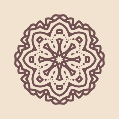 Büyük güzel mandala 'nın güzel çizimi, izole tasarım. 