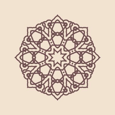 Hindistan 'ın güzel klasik dairesel modeli, mükemmel vektör illüstrasyon vektörü