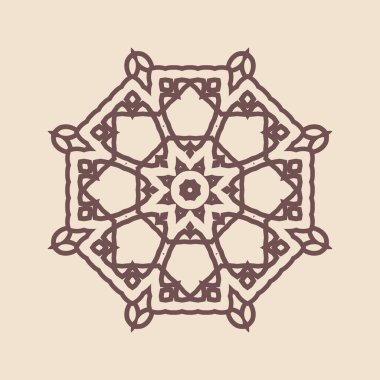 Büyük güzel mandala 'nın güzel çizimi, izole tasarım. 