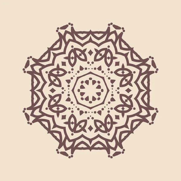 Henna için mandala şeklinde dairesel desen, dekorasyon. Etnik doğu tarzı vektöründeki dekoratif süs