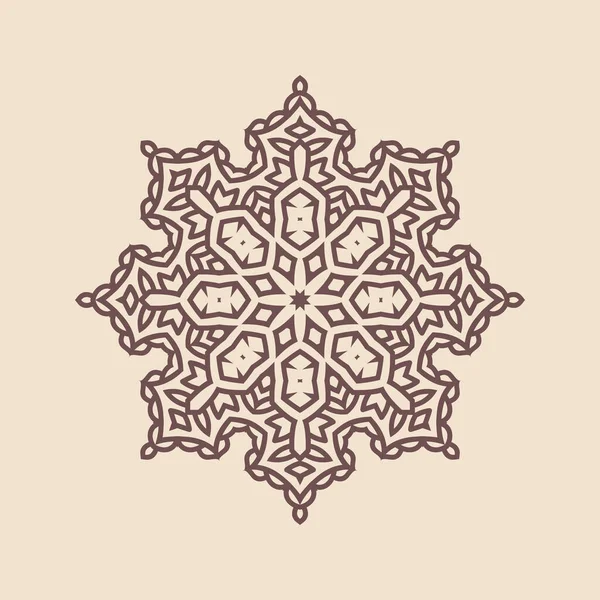 Henna için mandala şeklinde dairesel desen, dekorasyon. Etnik doğu tarzı vektöründeki dekoratif süs