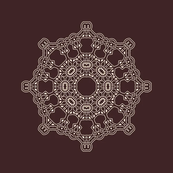 Kreisförmiges Muster Form Von Mandala Für Henna Dekoration Dekorative Ornamente — Stockvektor