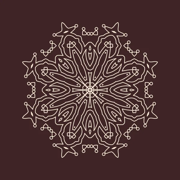 Circular Pattern Form Mandala Henna Decoration Decorative Ornament Ethnic Oriental — Stock Vector