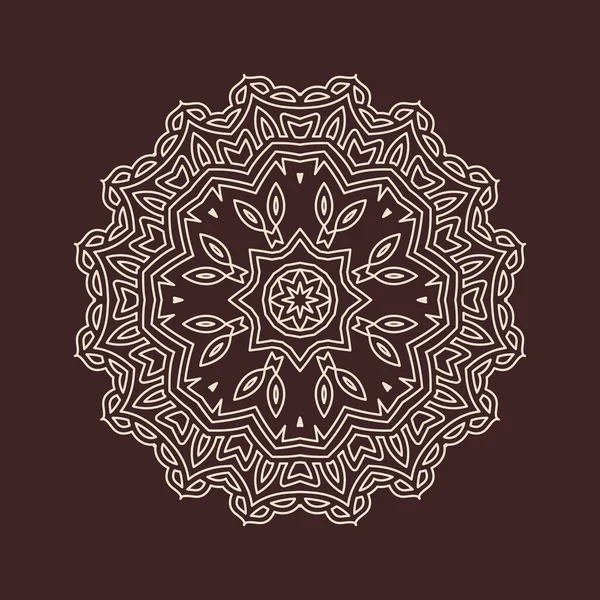 Kreisförmiges Muster Form Von Mandala Für Henna Dekoration Dekorative Ornamente — Stockvektor