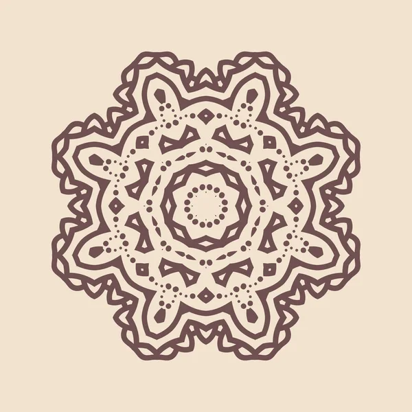 Henna için mandala şeklinde dairesel desen, dekorasyon. Etnik doğu tarzı vektöründeki dekoratif süs