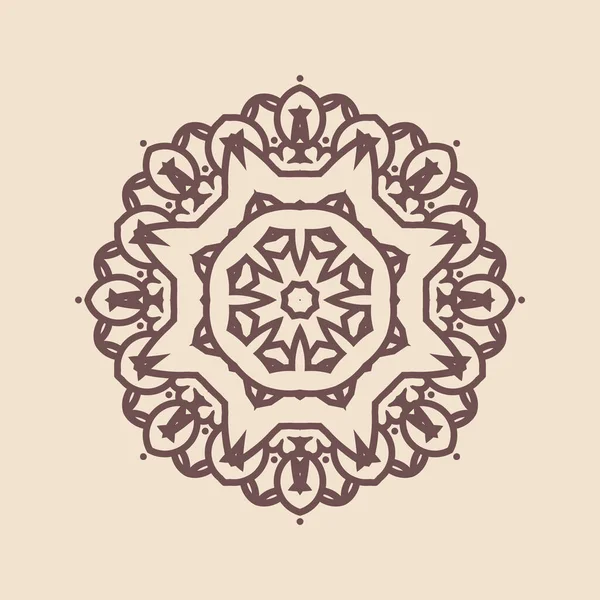 Henna için mandala şeklinde dairesel desen, dekorasyon. Etnik doğu tarzı vektöründeki dekoratif süs