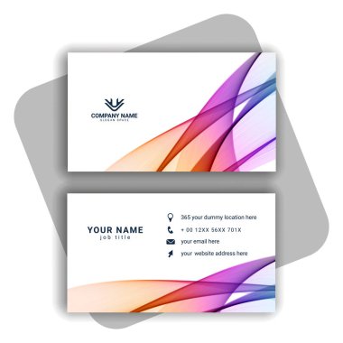 renkli Modern İş Kartı Ayarlama vektörü