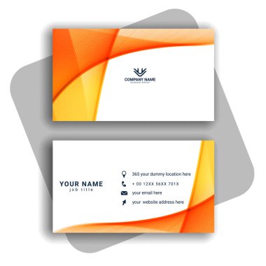 dalgalı şekil vektörlü renkli modern kartvizit tasarımı