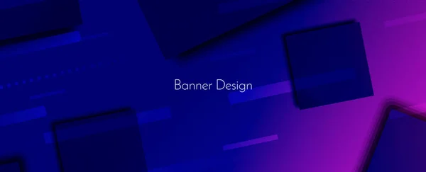 Abstract Elegant Geometrisch Donkerblauw Decoratief Design Banner Achtergrond Vector — Stockvector