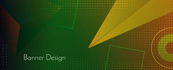 Абстрактный Геометрический Современный Зеленый Дизайнерский Баннер Фоновый Вектор — стоковый вектор