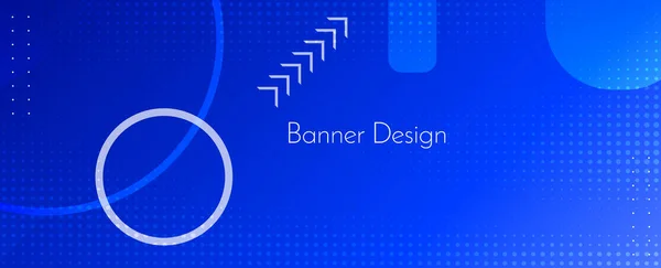 Αφηρημένη Κομψό Γεωμετρικό Μπλε Διακοσμητικό Σχεδιασμό Banner Φόντο — Διανυσματικό Αρχείο