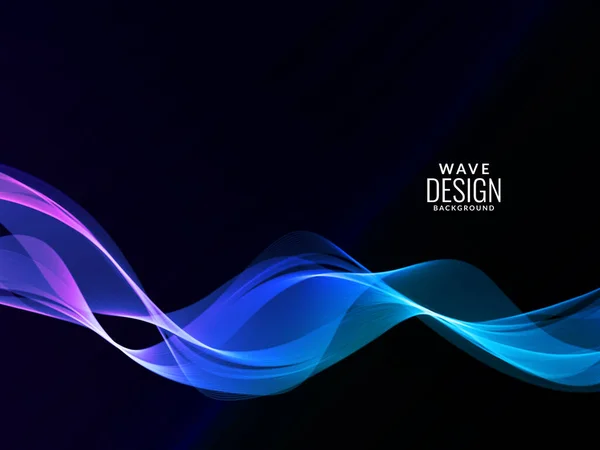 Resumen Elegante Onda Color Moderno Diseño Decorativo Vector Fondo — Archivo Imágenes Vectoriales